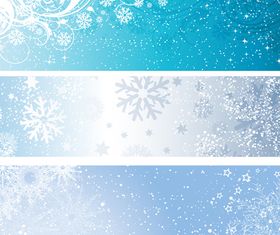 Winter banners shiny vector