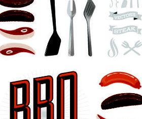 BBQ elements illustration design vector