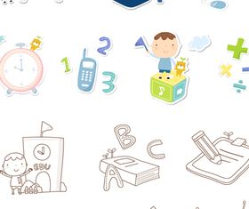 School icons 1 vector