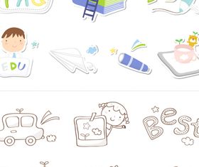 School icons 3 vector