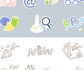 School icons 5 vector