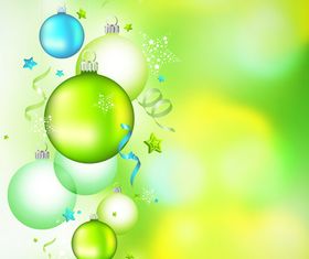 Green Christmas ball vectors graphics