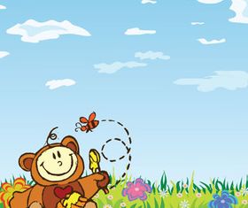 Cartoon Bear background vector