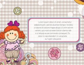 Beautiful Kids background set vector