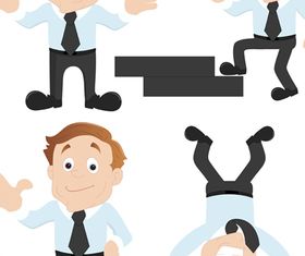 Cartoon Salesman vectors material