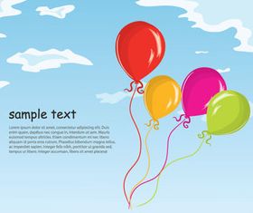 Color balloon backgrounds vectors graphic