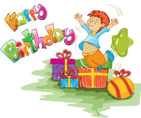 Birthday gift and kids vector