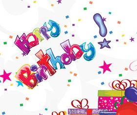 Colorful Birthday background vector
