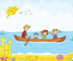 Cartoon Kids and se vectors graphics