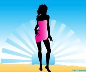 Beach set vector
