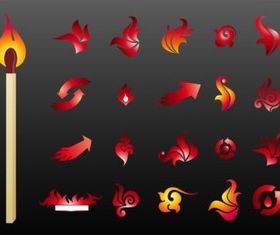 Fire Logos vector material