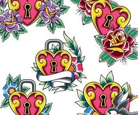 Locks love free vectors graphics