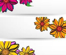 Flowers Banners vector