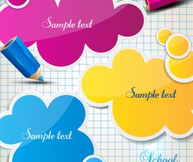 Pencil and text cloud vector