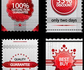 Ribbon sale labels 5 vector
