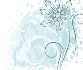 Hand drawn flower garbage design vector