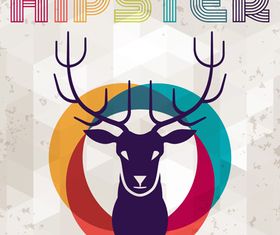Vintage hipster background 1 vector