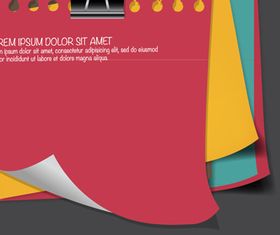 Color message Paper 1 vector