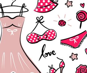 Hand drawn Dress vector