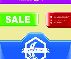 Shiny Corner labels 3 vector graphics