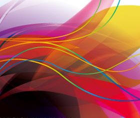 Colored flow line background set vector