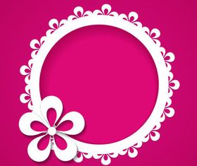 Paper flower background 3 vector graphics