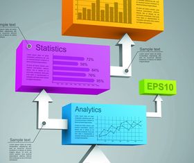 3D infographics illustration 2 vector