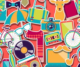 hipster sticker elements 2 vector