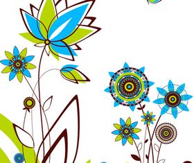 butterfly and floral vector