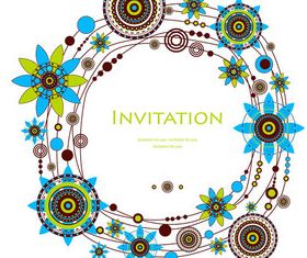 Floral Invitation cards background vector