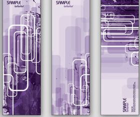 Purple abstract banner vector