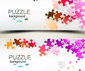 Color puzzle background 2 vector