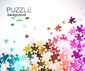 Color puzzle background 3 vector