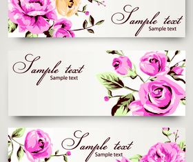 Flower banner vectors