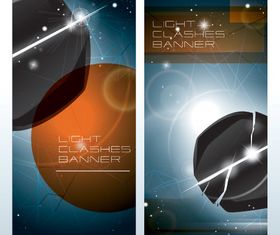 Light clashes banner vector