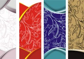 Floral retro background vector