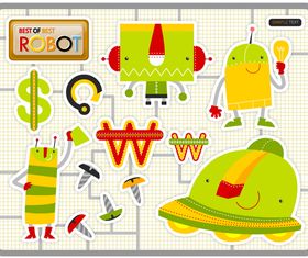 Cartoon robot vector
