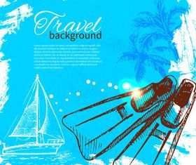 Beach travel 5 vector