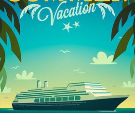 Beach travel 8 vector