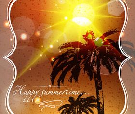 Beach travel 10 vector