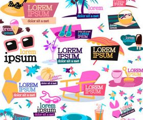 Beach travel 11 vector