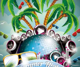 Beach travel 12 vector