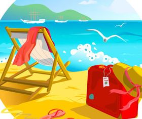 Beach travel 1 vector