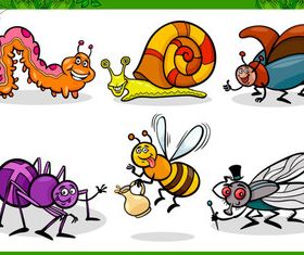 Cartoon Insect free 12 vector