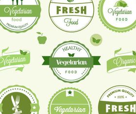 Eco natural labels 6 vector