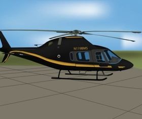 Black Helicopter Vector