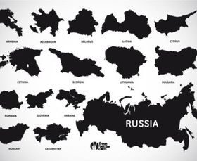 European Countries vectors material