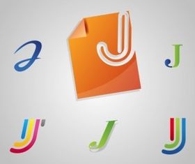 Letter J Logos vector