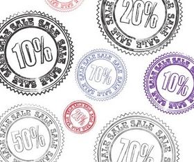 Grunge Sale Stamps vector graphics