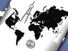 Map and Compasses Vector